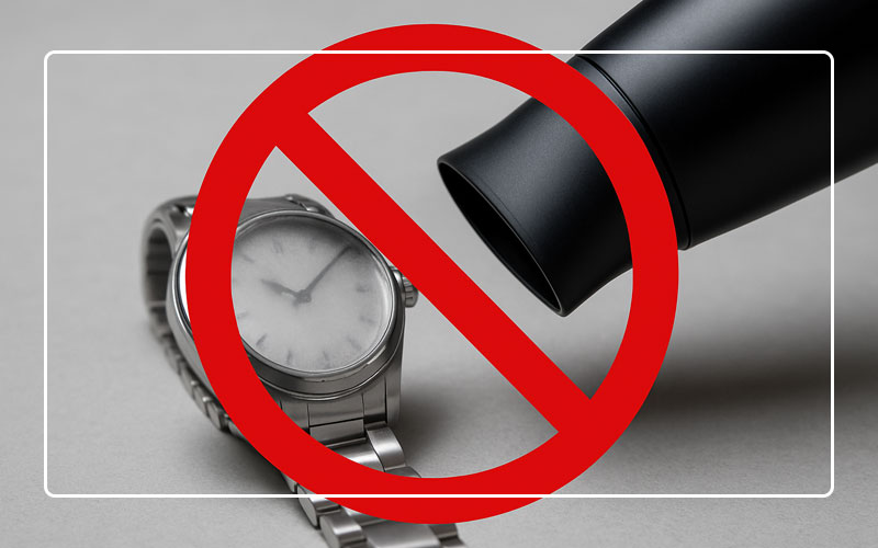 Things you shouldn't do to dry out steam on your watch glass